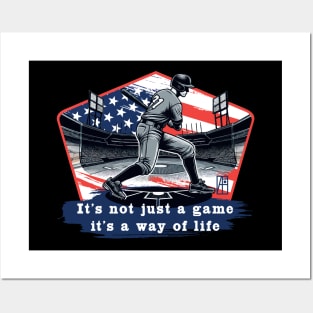 USA - American BASEBALL - It's not just a game, it's a way of life - color Posters and Art